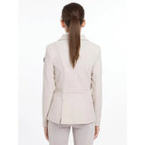 Beige lemieux young rider kennedy show jacket with subtle texture and structured shoulders for equestrian use
